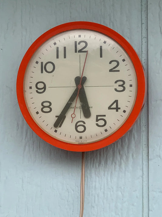 Vintage Orange Wall Clock - Shop Clock